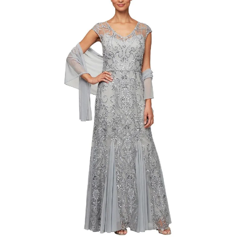 Plus Size Sequined Maxi Party Dresses for Curvy LadiesAlex Evenings AE8117808 Long Formal Dress Sale Plus Size Sequined Maxi Party Dresses for Curvy LadiesAlex Evenings AE8117808 Long Formal Dress Sale