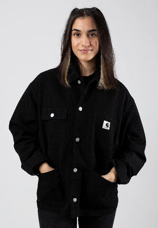 Pea coats with a double - breasted closure and a flap pocket for a classic lookCarhartt WIP - W' OG Michigan Rinsed Black/Black - Jacket Pea coats with a double - breasted closure and a flap pocket for a classic lookCarhartt WIP - W' OG Michigan Rinsed Black/Black - Jacket