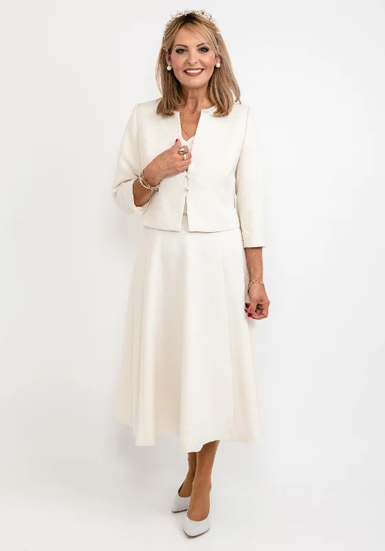Party Dresses with Satin Trimmed Collar and Bow Back and Embroidered Skirt and Sequined Bodice for Ladies' Classic and Glamorous LookCassandra Jacquard Bolero & A Line Dress, Cream Party Dresses with Satin Trimmed Collar and Bow Back and Embroidered Skirt and Sequined Bodice for Ladies' Classic and Glamorous LookCassandra Jacquard Bolero & A Line Dress, Cream