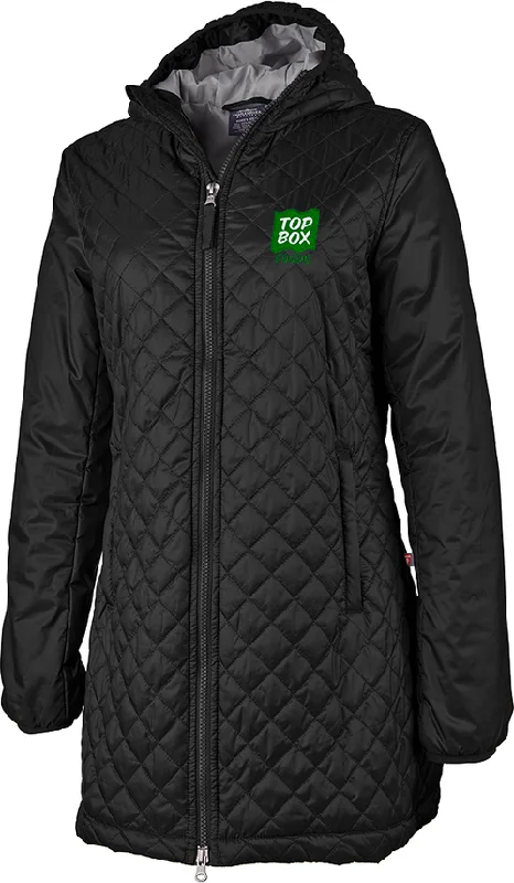 Tweed jackets with a metallic thread for a touch of glamourCharles River Ladies Lithium Quilted Hooded Jacket Tweed jackets with a metallic thread for a touch of glamourCharles River Ladies Lithium Quilted Hooded Jacket