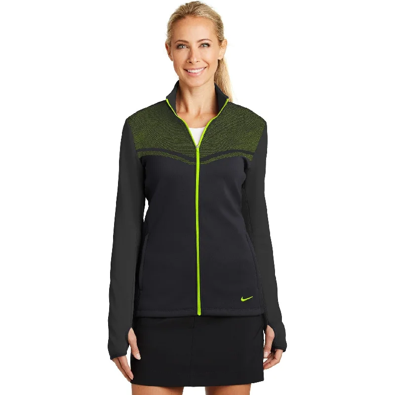 Hooded jackets with a drawstring hood and a kangaroo pocket for a sporty lookCLOSEOUT - Nike Ladies Therma-FIT Hypervis Full-Zip Jacket Hooded jackets with a drawstring hood and a kangaroo pocket for a sporty lookCLOSEOUT - Nike Ladies Therma-FIT Hypervis Full-Zip Jacket