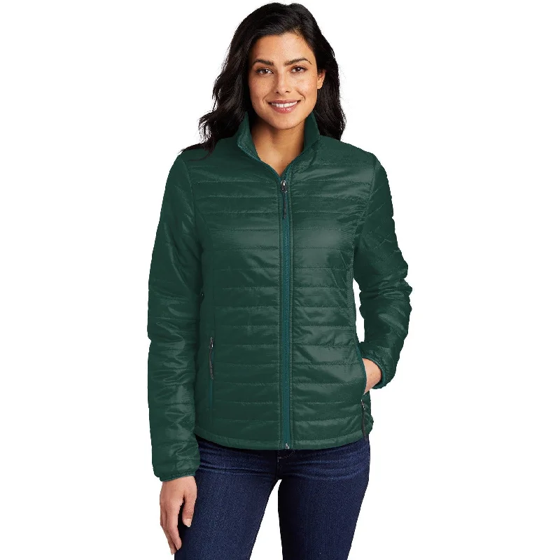 Satin bomber jackets with a sequined detail for a more glamorous lookCLOSEOUT - Port Authority Ladies Packable Puffy Jacket