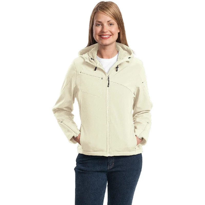 Corduroy jackets with a corduroy - covered button and a flap pocket for a more traditional lookCLOSEOUT - Port Authority Ladies Textured Hooded Soft Shell Jacket Corduroy jackets with a corduroy - covered button and a flap pocket for a more traditional lookCLOSEOUT - Port Authority Ladies Textured Hooded Soft Shell Jacket