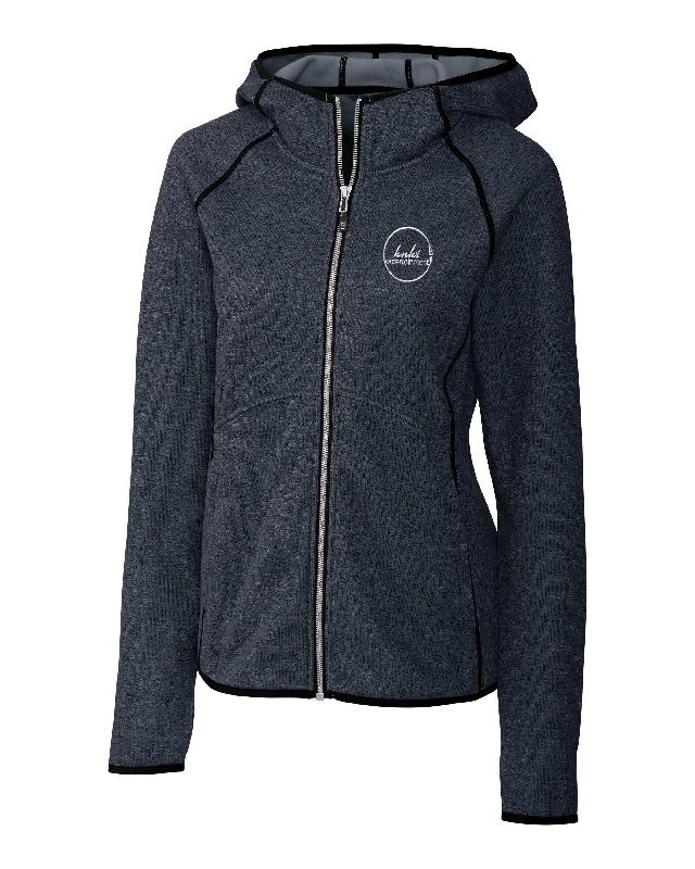 Trench coats with a high - low hem and a back vent for a more modern and functional lookCutter & Buck Mainsail Sweater-Knit Hoodie Ladies Full Zip Jacket Trench coats with a high - low hem and a back vent for a more modern and functional lookCutter & Buck Mainsail Sweater-Knit Hoodie Ladies Full Zip Jacket
