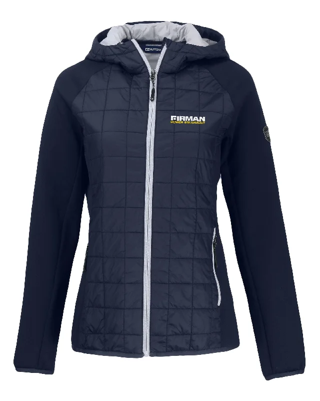Fur - effect jackets in a short, cropped and cropped - hem style for a more trendy lookCutter & Buck Rainier Primaloft Eco Ladies Full Zip Hybrid Jacket Fur - effect jackets in a short, cropped and cropped - hem style for a more trendy lookCutter & Buck Rainier Primaloft Eco Ladies Full Zip Hybrid Jacket
