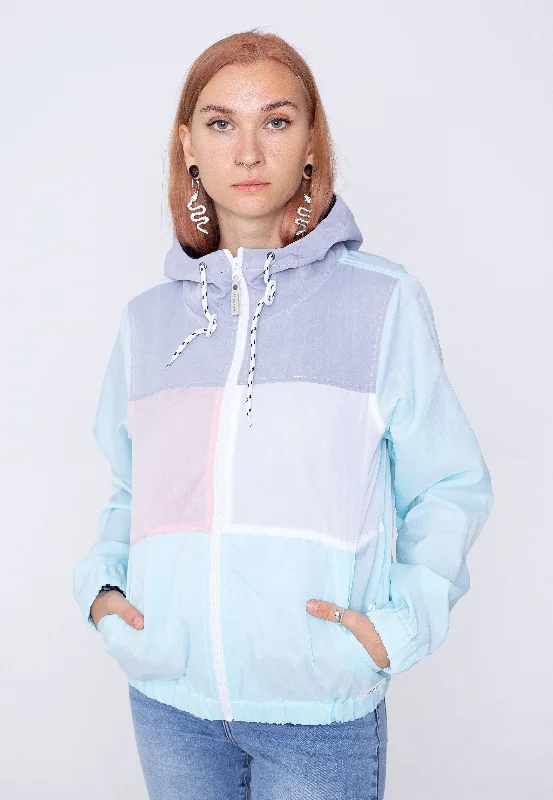 Plus size jackets with an elastic waistband for a comfortable fitIriedaily - Sheerly Ice Blue - Jacket Plus size jackets with an elastic waistband for a comfortable fitIriedaily - Sheerly Ice Blue - Jacket