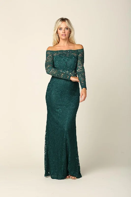 Party Dresses with High Neck and Embroidered Back for Ladies' Modest and Intricate LookLong Off Shoulder Formal Lace Evening Party Dress Sale Party Dresses with High Neck and Embroidered Back for Ladies' Modest and Intricate LookLong Off Shoulder Formal Lace Evening Party Dress Sale