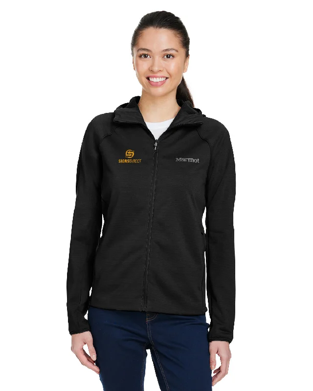 Plus size jackets with a flapped pocket and a button - down front for a classic lookMarmot Ladies Leconte Full Zip Hooded Jacket Plus size jackets with a flapped pocket and a button - down front for a classic lookMarmot Ladies Leconte Full Zip Hooded Jacket