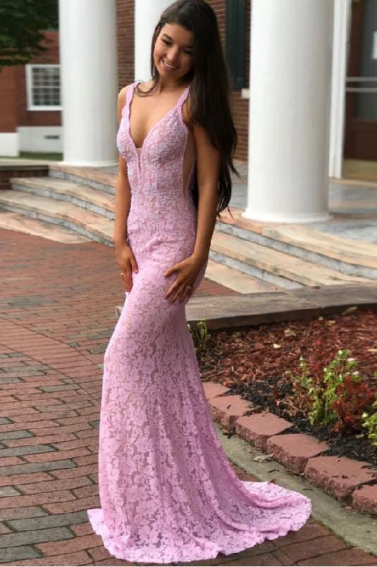 Bohemian Embroidered Party Dresses for Ladies' Beach PartiesMermaid Deep V-Neck Floor Length Lace Prom Dresses with Beading PG450 Bohemian Embroidered Party Dresses for Ladies' Beach PartiesMermaid Deep V-Neck Floor Length Lace Prom Dresses with Beading PG450