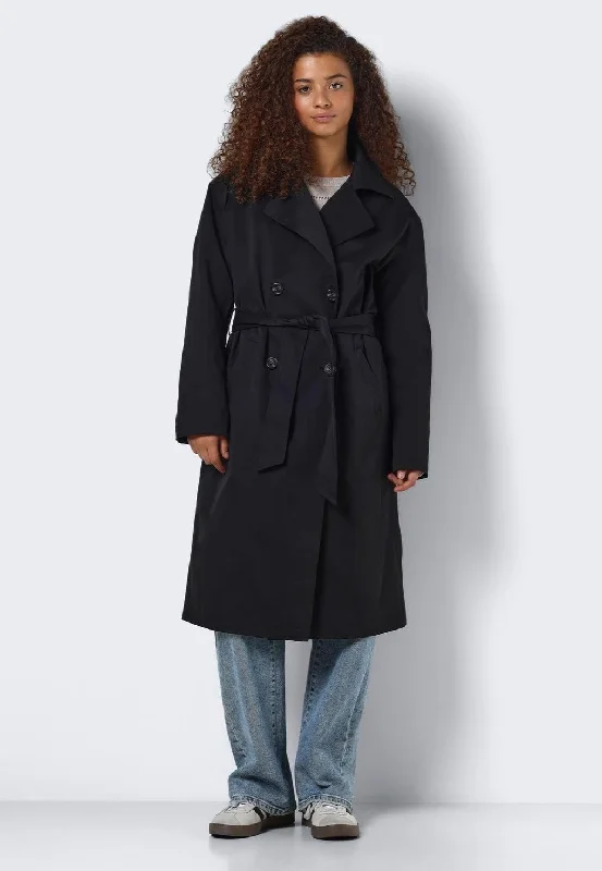 Long wool coats with a hood and a fur - lined hood for extra warmthNoisy May - Manya Black - Jacket Long wool coats with a hood and a fur - lined hood for extra warmthNoisy May - Manya Black - Jacket