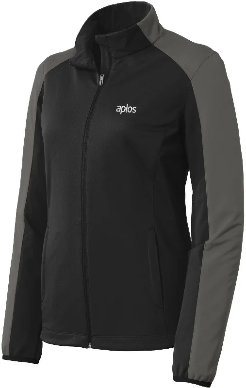 Rain jackets with a reflective strip for safety in low - light conditionsPort Authority Ladies Active Colorblock Soft Shell Jacket Rain jackets with a reflective strip for safety in low - light conditionsPort Authority Ladies Active Colorblock Soft Shell Jacket