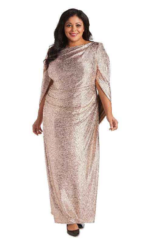 Printed Party Dresses with Abstract Patterns for Ladies' Modern Fashion SenseR&M Richards 7472W Mother Of The Bride Long Dress