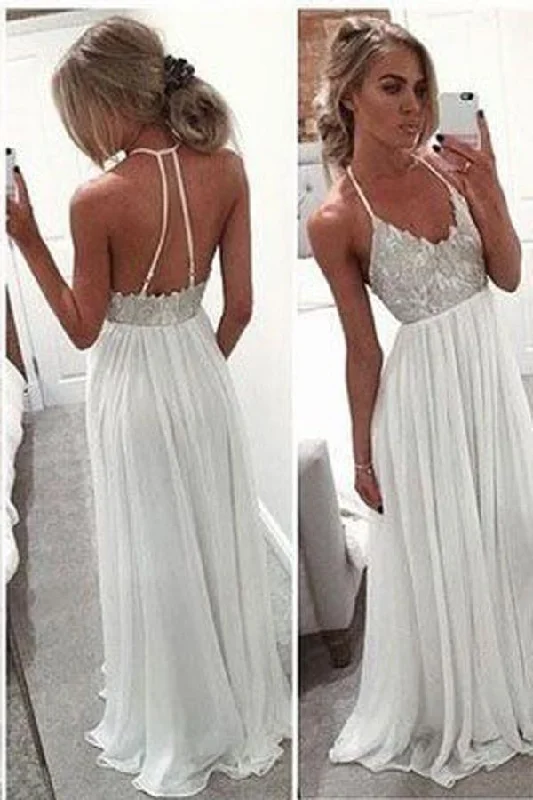 Tiered Party Dresses with Floral Applique for Ladies' Garden PartiesSpaghetti Strap Open Back A-Line Long Chiffon Prom Dresses Evening Dresses PG388 Tiered Party Dresses with Floral Applique for Ladies' Garden PartiesSpaghetti Strap Open Back A-Line Long Chiffon Prom Dresses Evening Dresses PG388