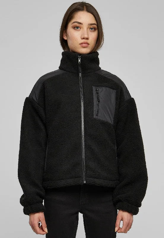 Fitted jackets with a gathered waist for a more feminine lookUrban Classics - Sherpa Mix Black - Jacket Fitted jackets with a gathered waist for a more feminine lookUrban Classics - Sherpa Mix Black - Jacket