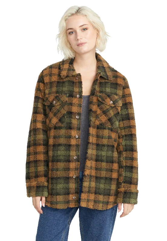 Printed jackets with a floral - geometric pattern for a more modern and romantic lookVolcom - Silent Sherpa Bronze - Jacket Printed jackets with a floral - geometric pattern for a more modern and romantic lookVolcom - Silent Sherpa Bronze - Jacket