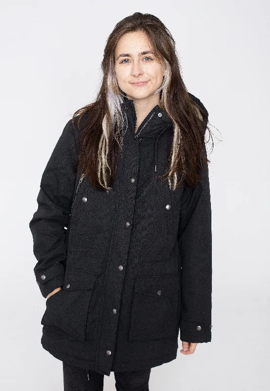 Kimono jackets with a sheer and embroidered panel for a more alluring and luxurious lookVolcom - Walk On By 5K Black - Jacket Kimono jackets with a sheer and embroidered panel for a more alluring and luxurious lookVolcom - Walk On By 5K Black - Jacket