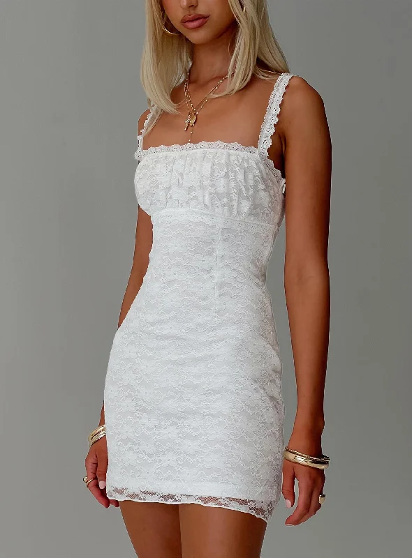 Plus Size Sequined Maxi Party Dresses for Curvy LadiesWignall Mini Dress White