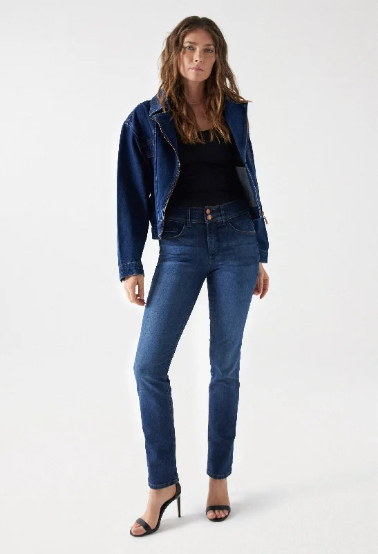 Denim jeans for a photography shoot for a trendy and edgy lookSECRET PUSH IN SLIM JEANS WITH RINSED EFFECT Denim jeans for a photography shoot for a trendy and edgy lookSECRET PUSH IN SLIM JEANS WITH RINSED EFFECT