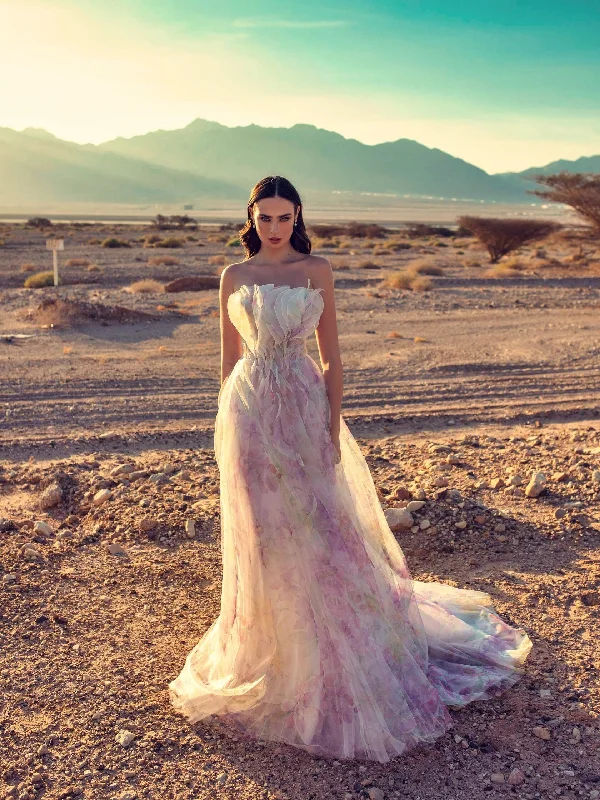 Elegant Ball Gown Wedding Dresses with Cathedral Train for LadiesValenta