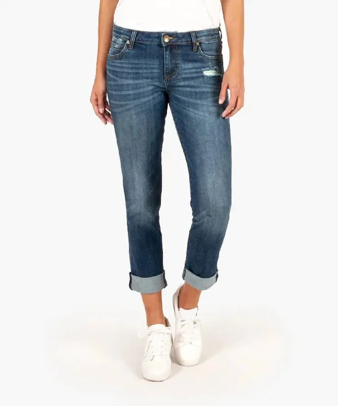 Light - wash denim jeans in a straight - leg silhouette for a fresh and summery feelCatherine Boyfriend Jeans In Medium Wash Light - wash denim jeans in a straight - leg silhouette for a fresh and summery feelCatherine Boyfriend Jeans In Medium Wash