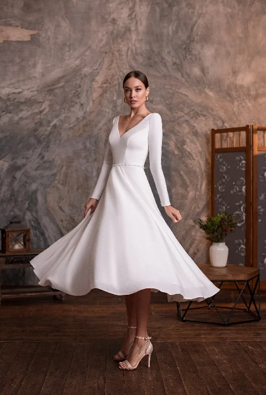 Plus Size Trumpet Style Wedding Dresses with Beaded BodiceMelinda