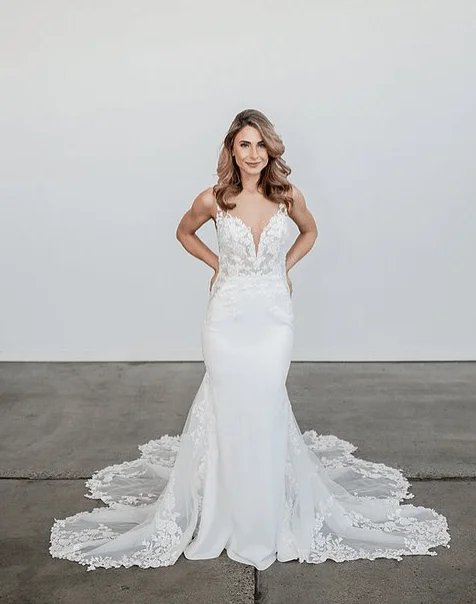 Wedding Dresses with Sequined Stripes and Sheer Back and Embroidered Birds and Belt and Embroidered Floral Patterns for a Bold and Nature Inspired LookColby John C179SP - Size 4 Wedding Dresses with Sequined Stripes and Sheer Back and Embroidered Birds and Belt and Embroidered Floral Patterns for a Bold and Nature Inspired LookColby John C179SP - Size 4