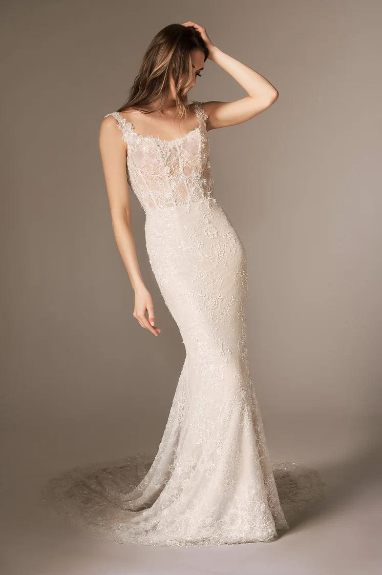 Velvet Wedding Dresses with Satin Trim for a Rich and Opulent LookColby John Jasmine L22638 - Size 6 Velvet Wedding Dresses with Satin Trim for a Rich and Opulent LookColby John Jasmine L22638 - Size 6