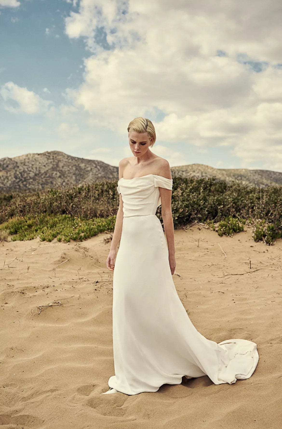 Wedding Dresses with Satin and Lace Trimmed Neckline and Ruffled Sleeves and Embroidered Skirt and Bow at the Back for a Sophisticated and Girly LookCostarellos Delia - Size 6 Wedding Dresses with Satin and Lace Trimmed Neckline and Ruffled Sleeves and Embroidered Skirt and Bow at the Back for a Sophisticated and Girly LookCostarellos Delia - Size 6
