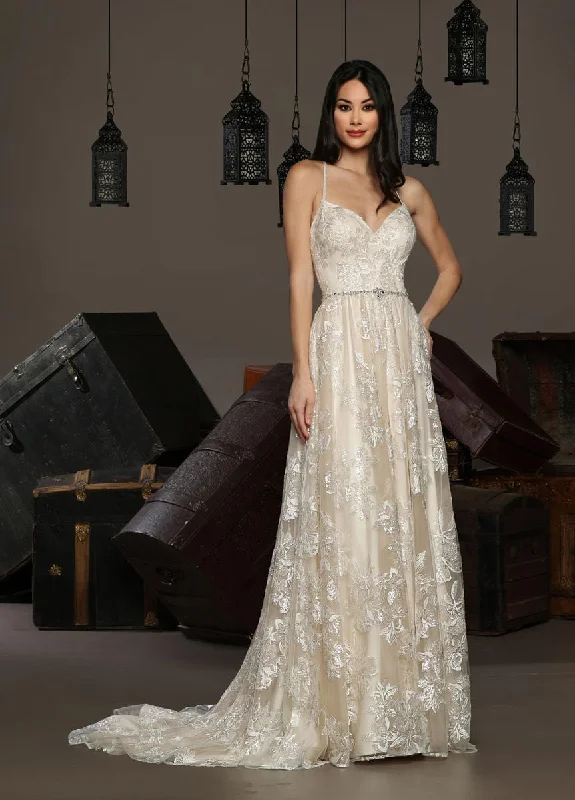 Wedding Dresses with Ruffled Sleeveless Top and Sequined Bodice and Tulle Skirt and Beaded Waistband and Bow at the Back for a Dramatic and Glamorous LookCristiano Lucci 13172 - Size 10 Wedding Dresses with Ruffled Sleeveless Top and Sequined Bodice and Tulle Skirt and Beaded Waistband and Bow at the Back for a Dramatic and Glamorous LookCristiano Lucci 13172 - Size 10