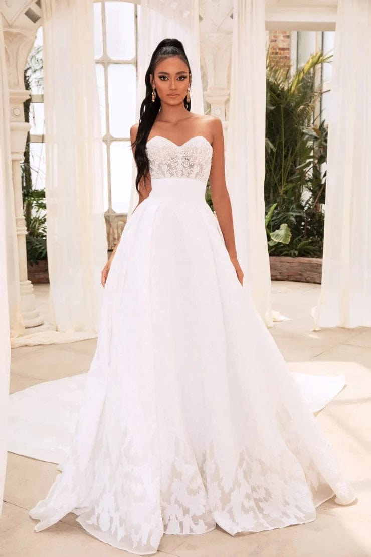Ballroom Style Wedding Dresses with Beaded Belt and Long TrainDany Tabet Constantine - Size 12 Ballroom Style Wedding Dresses with Beaded Belt and Long TrainDany Tabet Constantine - Size 12
