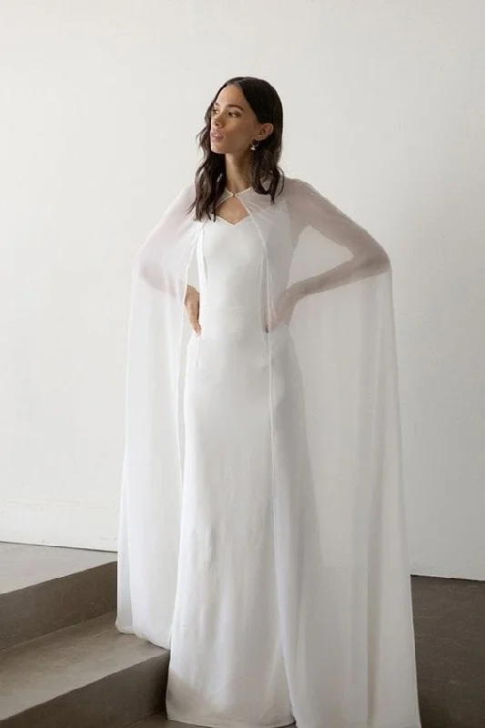 A Line Satin Wedding Dresses with Lace Appliques for Slim LadiesDavie & Chiyo Freya Cape - One Size A Line Satin Wedding Dresses with Lace Appliques for Slim LadiesDavie & Chiyo Freya Cape - One Size