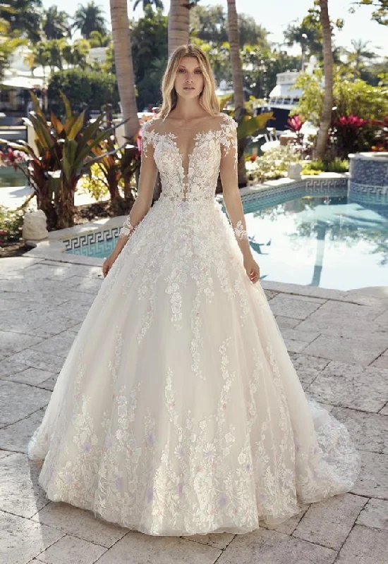 Velvet Wedding Dresses with Satin Trim for a Rich and Opulent LookDemetrios 1040 - Size 8 Velvet Wedding Dresses with Satin Trim for a Rich and Opulent LookDemetrios 1040 - Size 8