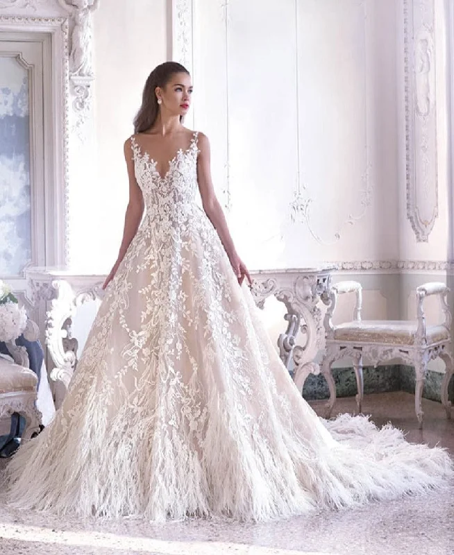 Wedding Dresses with Sheer Sleeve and Sequined Cuffs and Bow at the Waist and Embroidered Skirt and Belt for an Elegant and Intricate LookDemetrios DP387 - Size 10 Wedding Dresses with Sheer Sleeve and Sequined Cuffs and Bow at the Waist and Embroidered Skirt and Belt for an Elegant and Intricate LookDemetrios DP387 - Size 10