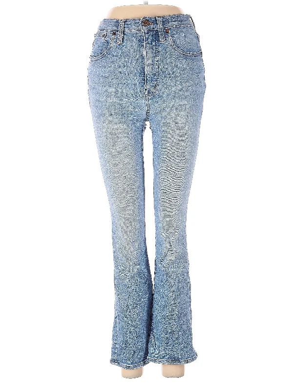 Back - pocket - embroidered denim jeans with intricate designs for a decorative detailHigh-Rise Bootleg Jeans in Light Wash Back - pocket - embroidered denim jeans with intricate designs for a decorative detailHigh-Rise Bootleg Jeans in Light Wash