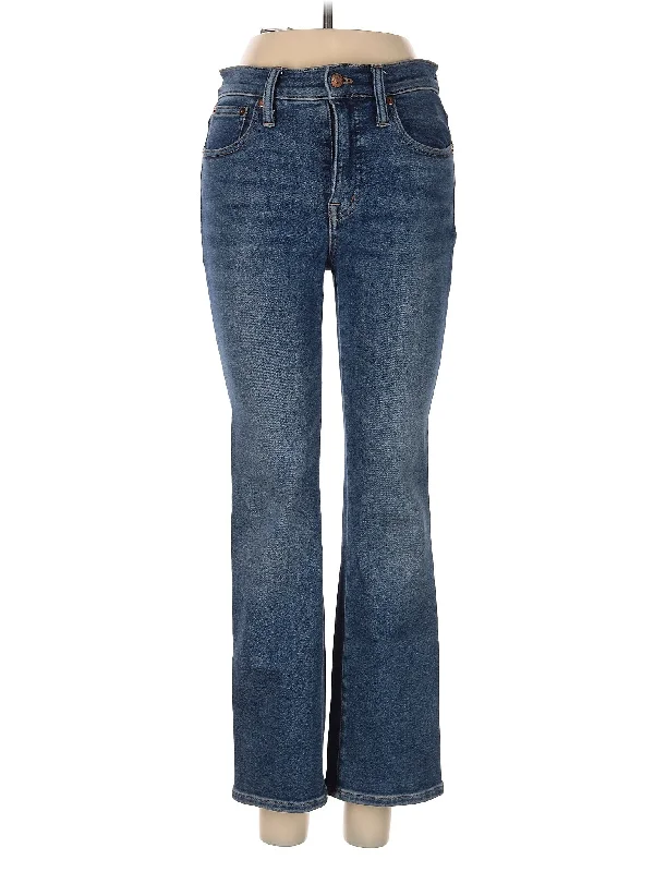 Slim - leg denim jeans to streamline the legs and create a sleek appearanceHigh-Rise Bootleg Jeans in Medium Wash