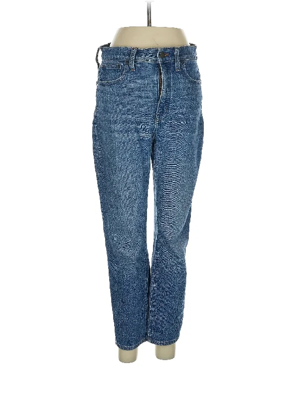 Zip - fly denim jeans for easy on - and - off convenienceHigh-Rise Straight-leg Jeans in Medium Wash Zip - fly denim jeans for easy on - and - off convenienceHigh-Rise Straight-leg Jeans in Medium Wash