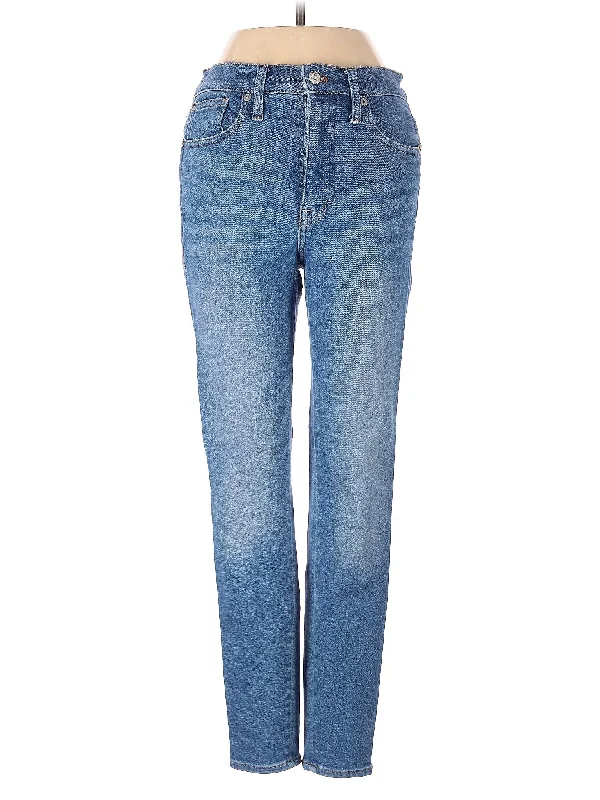 Adjustable - waist denim jeans with a drawstring or buckle for a customizable fitHigh-Rise Straight-leg Jeans in Medium Wash