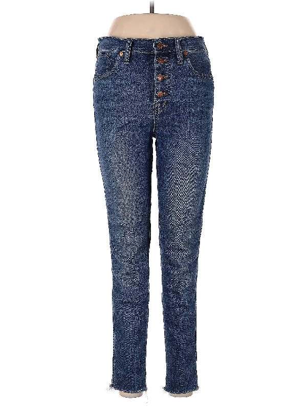 Denim jeans for a movie night with a cozy sweater or jacketHigh-Rise Straight-leg Jeans in Medium Wash