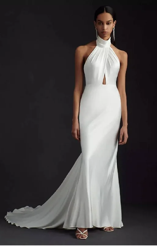 Mesh Paneled Wedding Dresses with Beaded Appliques for a Modern EdgeJenny Yoo Nicola