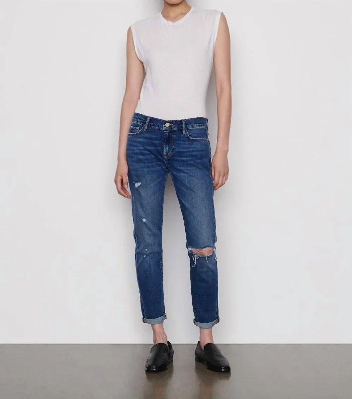Denim jeans for a yoga class with a flexible and breathable fabricLe Garçon Boyfriend Jean In Eaton Denim jeans for a yoga class with a flexible and breathable fabricLe Garçon Boyfriend Jean In Eaton
