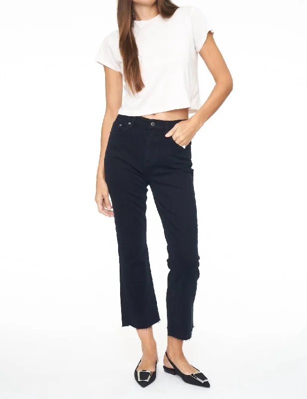 Patchwork denim jeans with unique fabric combinations for a one - of - a - kind lookLennon High Rise Crop Boot Jeans In Abyss Patchwork denim jeans with unique fabric combinations for a one - of - a - kind lookLennon High Rise Crop Boot Jeans In Abyss