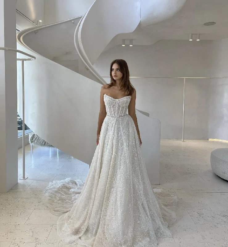 Plus Size Trumpet Style Wedding Dresses with Beaded BodiceLiz Martinez Flow