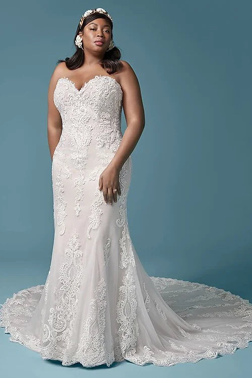 Wedding Dresses with Embroidered Tribal Patterns and Satin Sash and Beaded Waistband and Tulle Skirt and Belt for a Cultural and Glamorous LookMaggie Sottero Clarette Wedding Dresses with Embroidered Tribal Patterns and Satin Sash and Beaded Waistband and Tulle Skirt and Belt for a Cultural and Glamorous LookMaggie Sottero Clarette