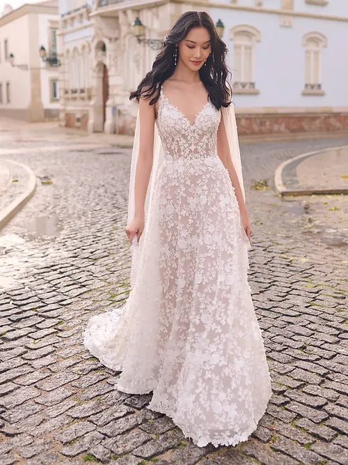 Sleeveless Wedding Dresses with Embroidered Neckline for an Elegant LookMaggie Sottero Ladonna Sleeveless Wedding Dresses with Embroidered Neckline for an Elegant LookMaggie Sottero Ladonna