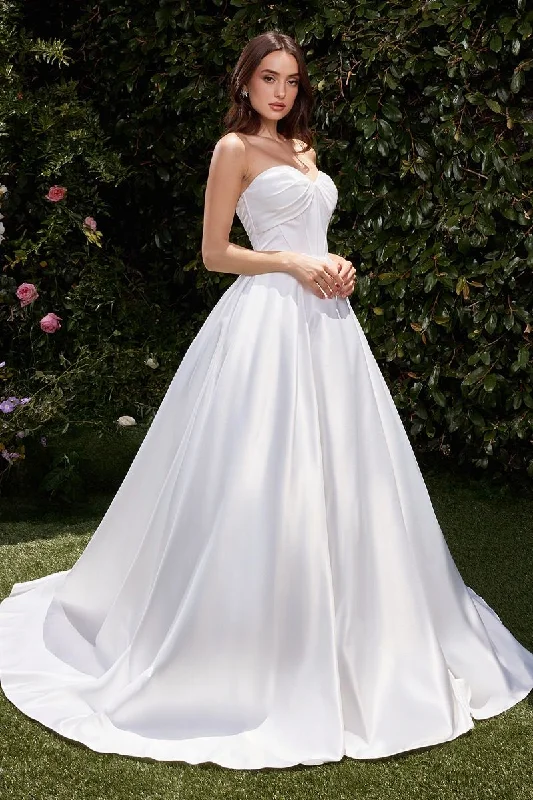 Wedding Dresses with Bell Sleeves and Ruffled Skirt for a Playful LookKhloe