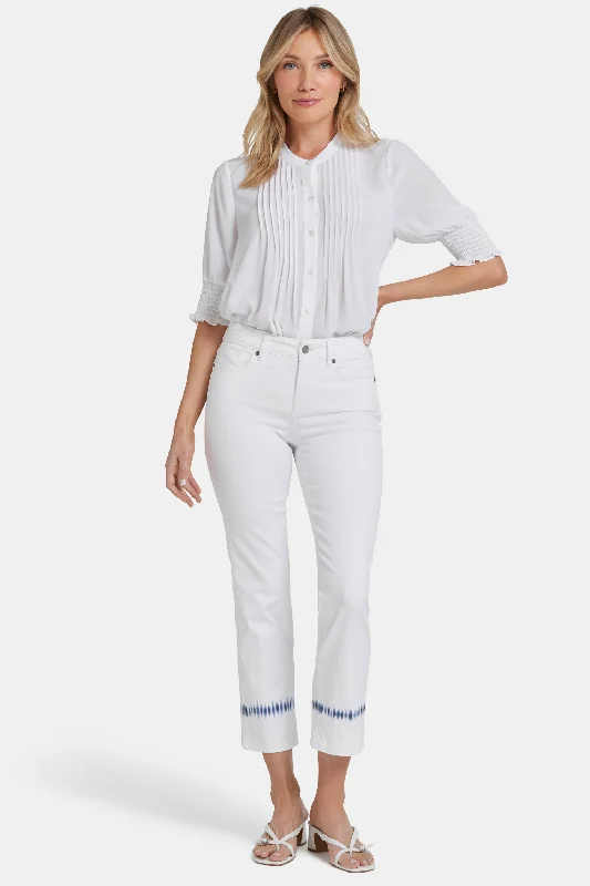 Denim jeans for a night out at a club or party with a trendy outfitMarilyn Straight Ankle Jeans In Petite - Wave Tie Dye Denim jeans for a night out at a club or party with a trendy outfitMarilyn Straight Ankle Jeans In Petite - Wave Tie Dye