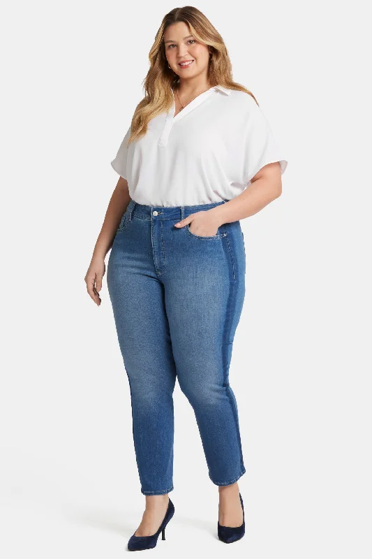 Culotte - style denim jeans with a wide - leg and short - length hybrid for a fashion - forward choiceMarilyn Straight Ankle Jeans In Plus Size - Azure Wave Culotte - style denim jeans with a wide - leg and short - length hybrid for a fashion - forward choiceMarilyn Straight Ankle Jeans In Plus Size - Azure Wave