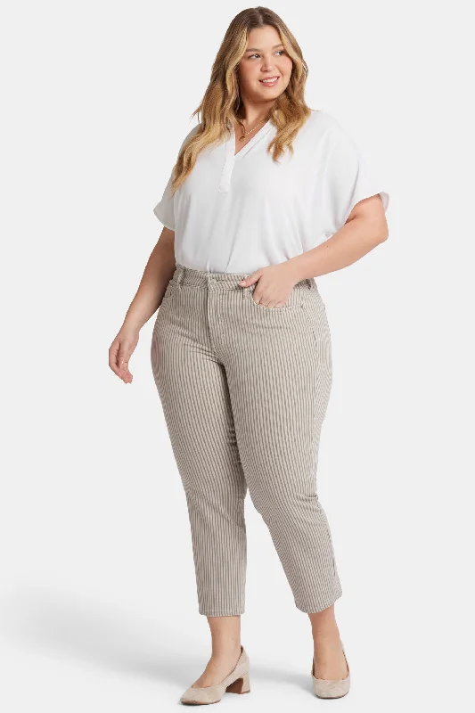 Denim jeans for a volunteer event for practicality and comfortMarilyn Straight Ankle Jeans In Plus Size - Sandbar Stripe Denim jeans for a volunteer event for practicality and comfortMarilyn Straight Ankle Jeans In Plus Size - Sandbar Stripe