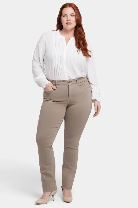 Vintage - inspired denim jeans with a worn - in and aged look for a nostalgic feelMarilyn Straight Jeans In Plus Size - Saddlewood Vintage - inspired denim jeans with a worn - in and aged look for a nostalgic feelMarilyn Straight Jeans In Plus Size - Saddlewood