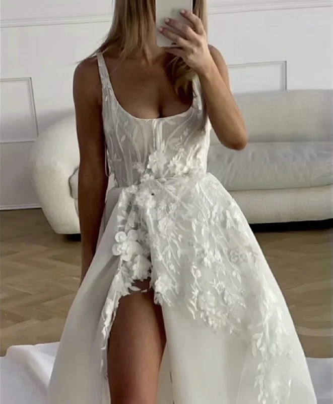 Wedding Dresses with Sequined Bodice and Chiffon Overlay for an Elegant ContrastMarquise Bridal Xavier Square Wedding Dresses with Sequined Bodice and Chiffon Overlay for an Elegant ContrastMarquise Bridal Xavier Square